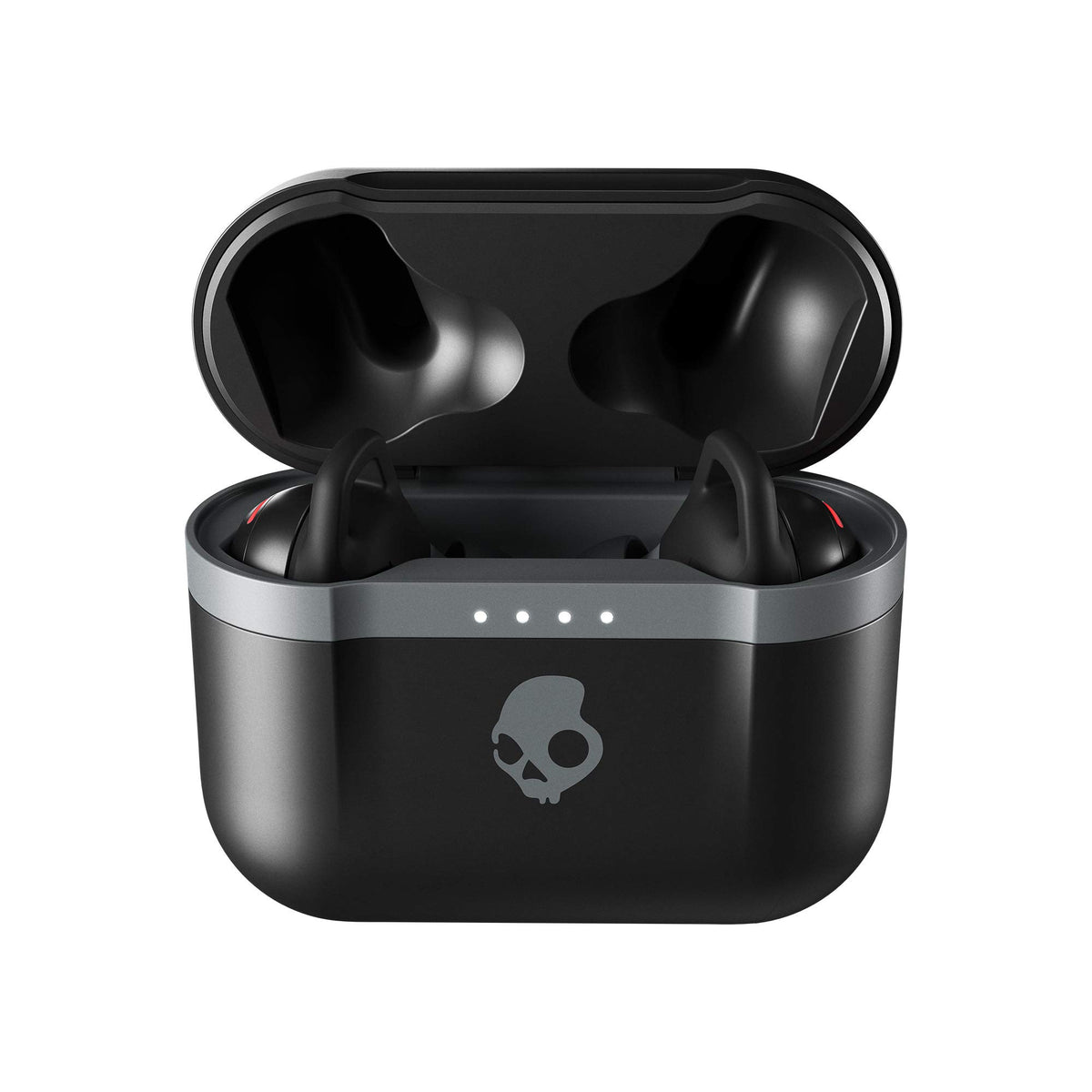 Person wearing Skullcandy Indy Evo during workout showing stable fit and sweat resistance