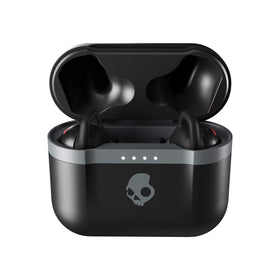 Person wearing Skullcandy Indy Evo during workout showing stable fit and sweat resistance