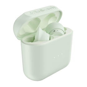 Skullcandy Indy charging case open displaying compact portability benefit