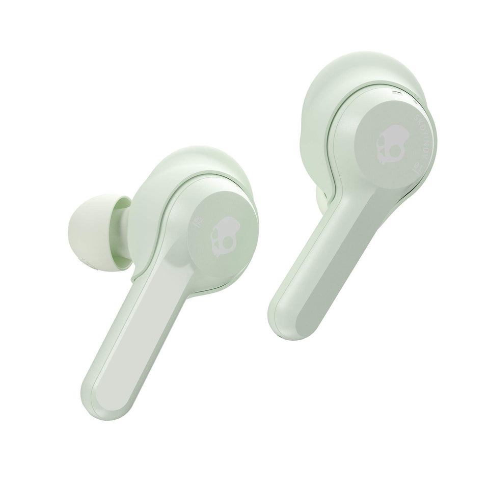 Skullcandy Indy mint front packaging showing product and benefits