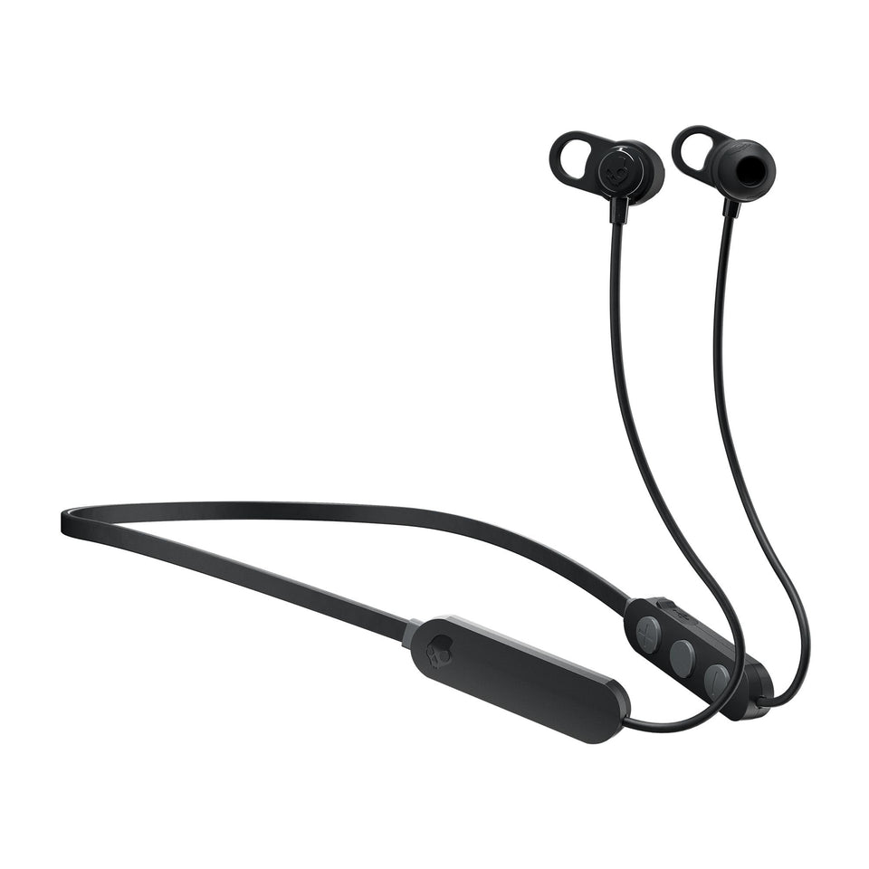 Skullcandy Jib+ earbuds collar design for comfortable all-day wear.