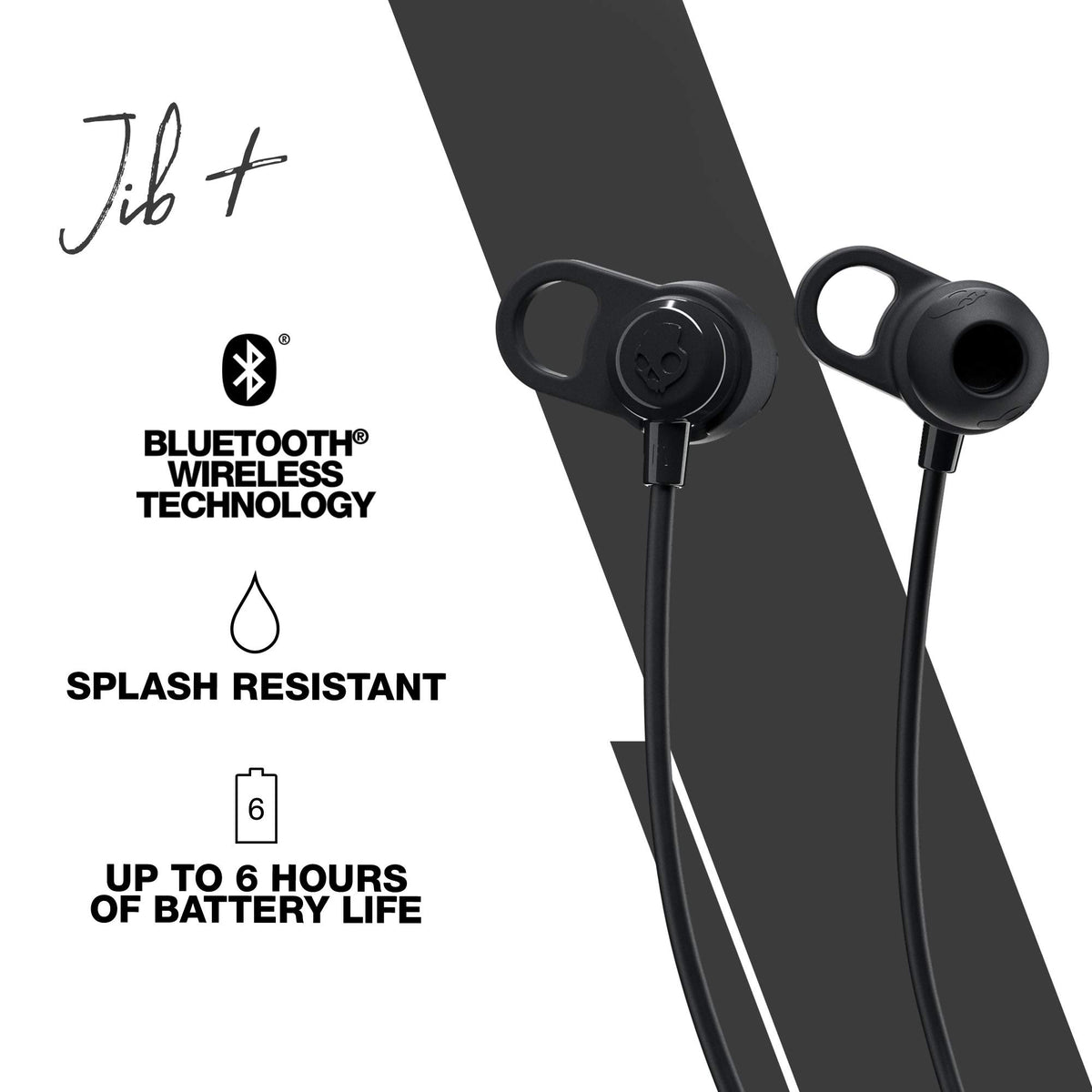Skullcandy Jib+ water-resistant buds endure outdoor sessions while blocking ambient noise.