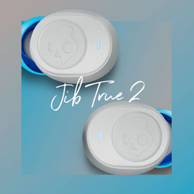 Skullcandy Jib True 2 next to a coin to show compact size and pocketable convenience benefit