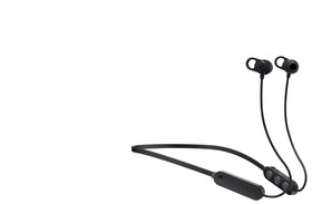 Skullcandy Jib XT earbuds in use during a workout, featuring sweat-resistant design.
