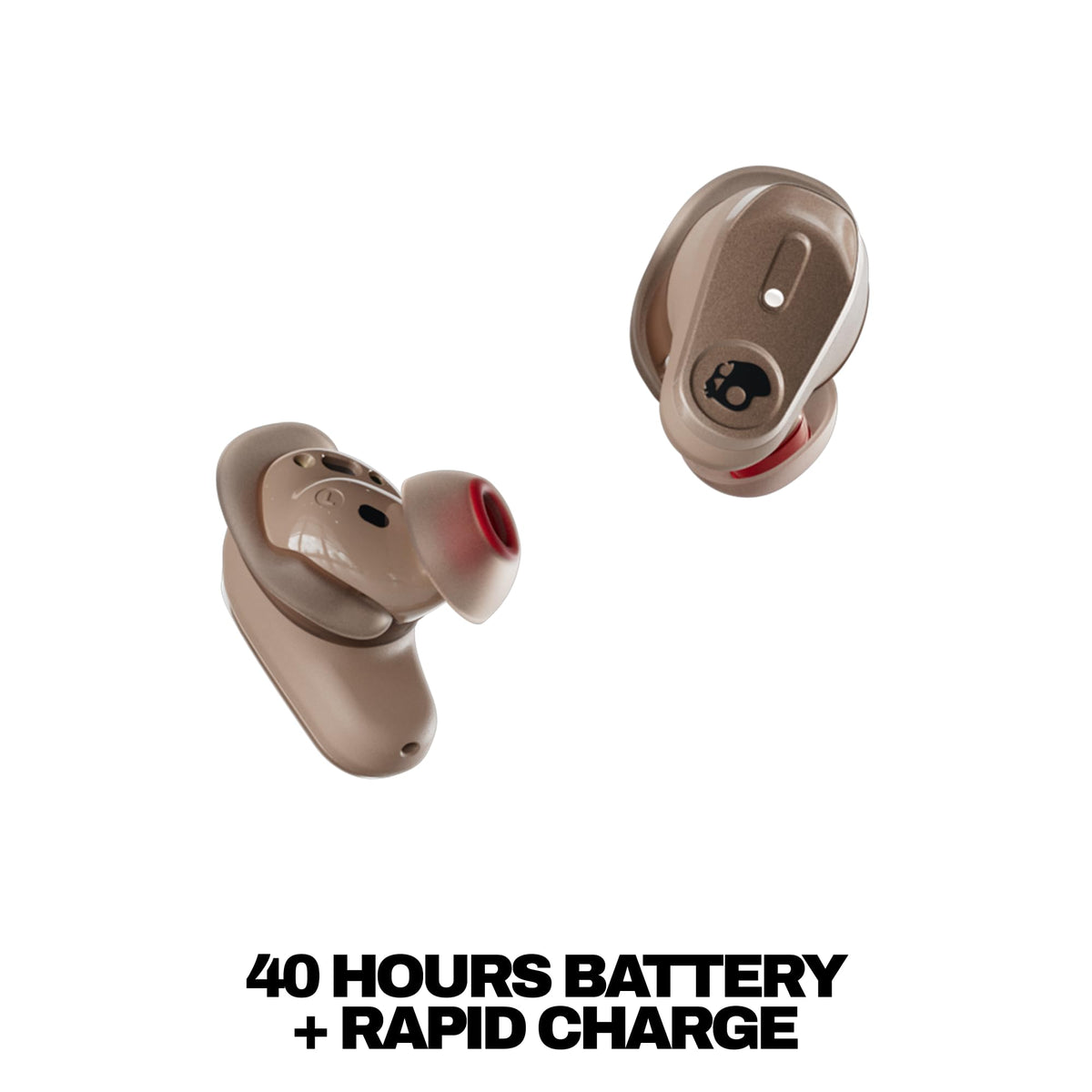 Skullcandy Method 360 ANC charging case highlights up to 40 hours total battery life.