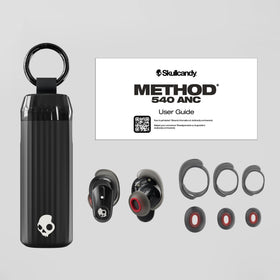 Charging case extends listening time on the go.