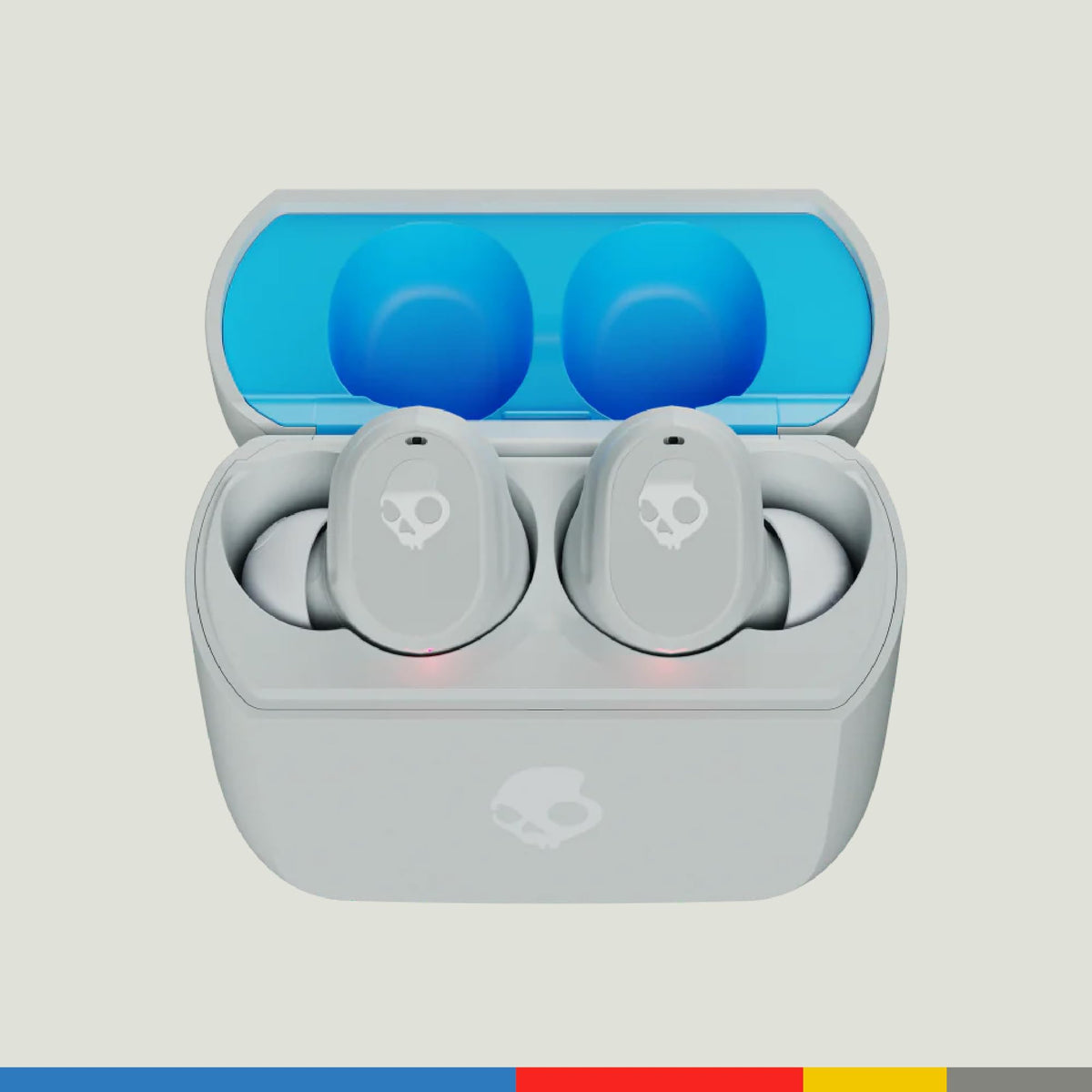 Close-up of Skullcandy Mod earbud texture and buttons highlighting comfortable fit