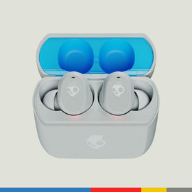 Close-up of Skullcandy Mod earbud texture and buttons highlighting comfortable fit