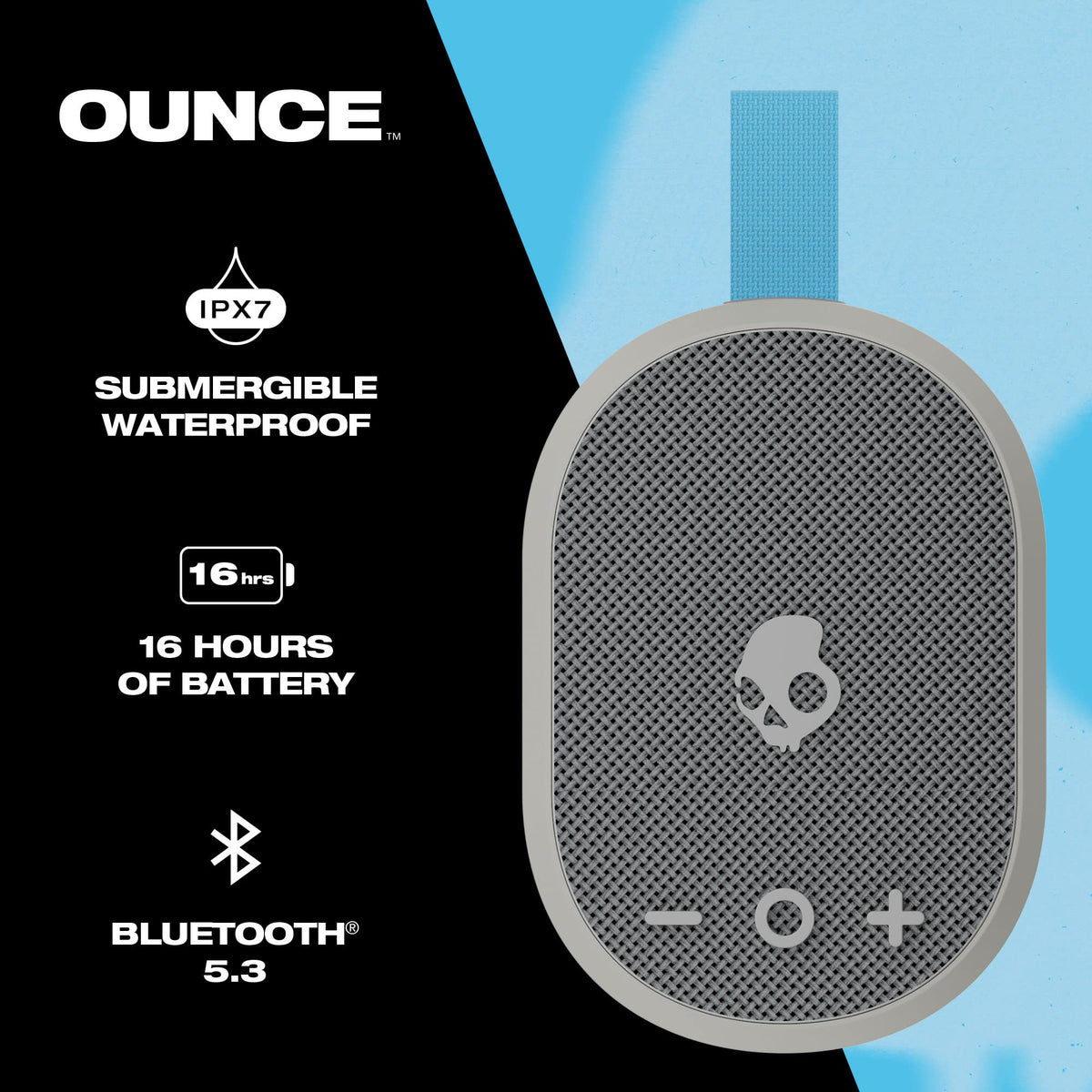 Skullcandy Ounce compact portable design ideal for travel