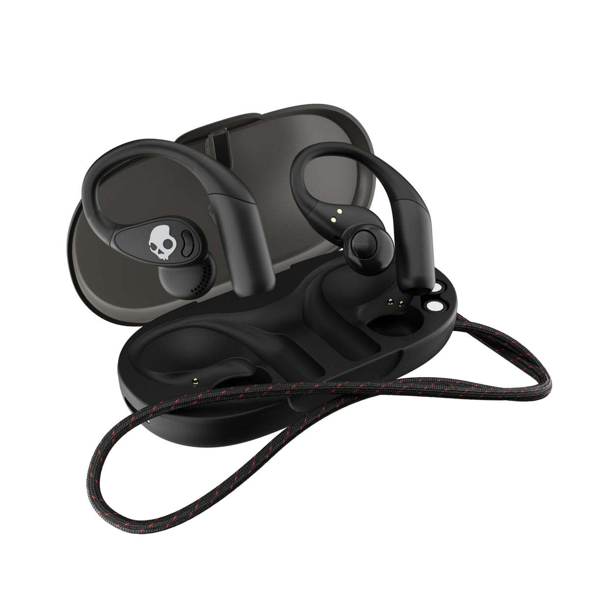 Skullcandy Push 540 open-earbuds worn during activity, preserving situational awareness.