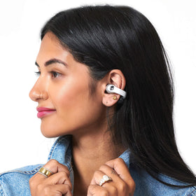 12mm drivers deliver focused, full sound with open-ear comfort during daily activities.