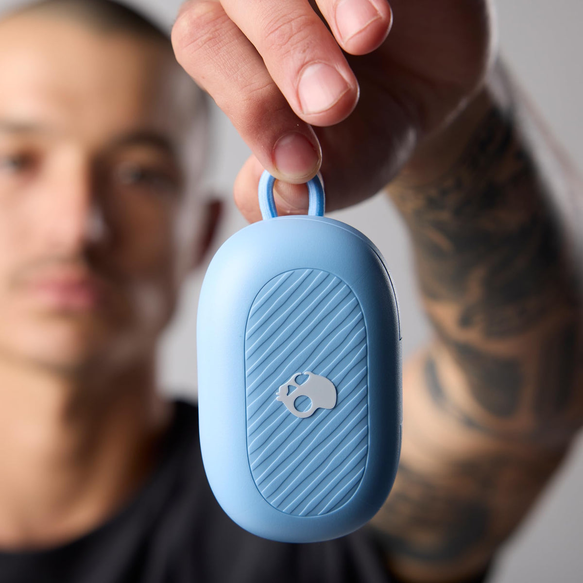 Skullcandy Push Play Active secure-fit hangers stay in place during activity