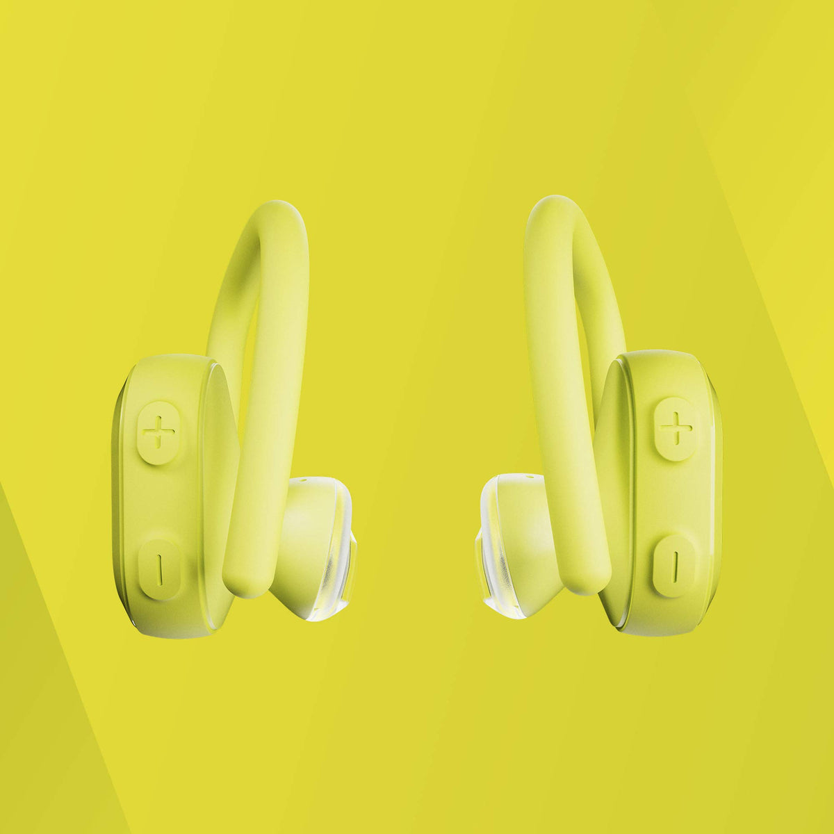 Skullcandy earbuds beside a credit card showing compact scale and portability