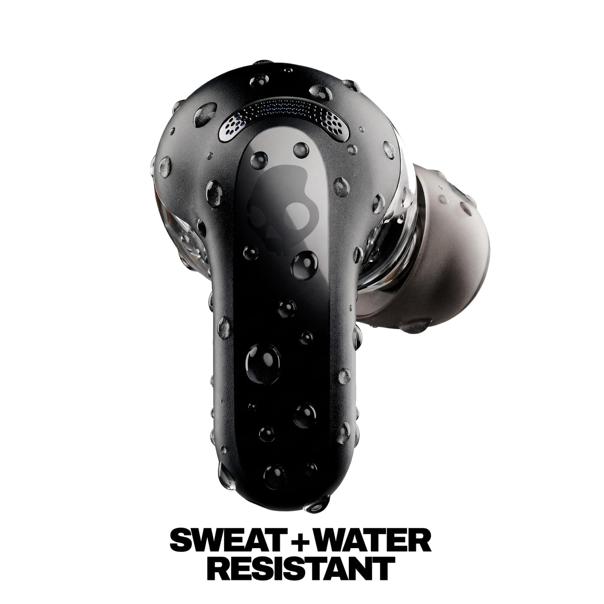 Skullcandy Rail ANC earbuds angled view for stylish on-the-go listening