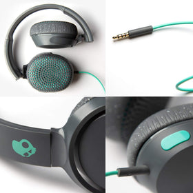 Skullcandy Riff earcup detail displaying cushioned pad comfort and durability