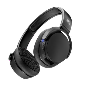 Skullcandy Riff Wireless 2 front view showing sleek black finish and portability benefit