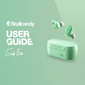 Skullcandy earbuds used on commute showing hands-free control