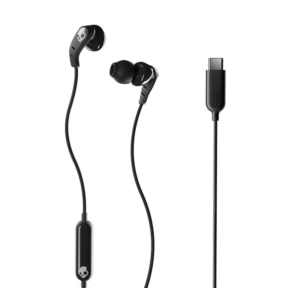 Skullcandy Set USB-C earbuds front view showing design and durable build benefit