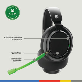 Skullcandy SLYR Pro headset front view with green accents