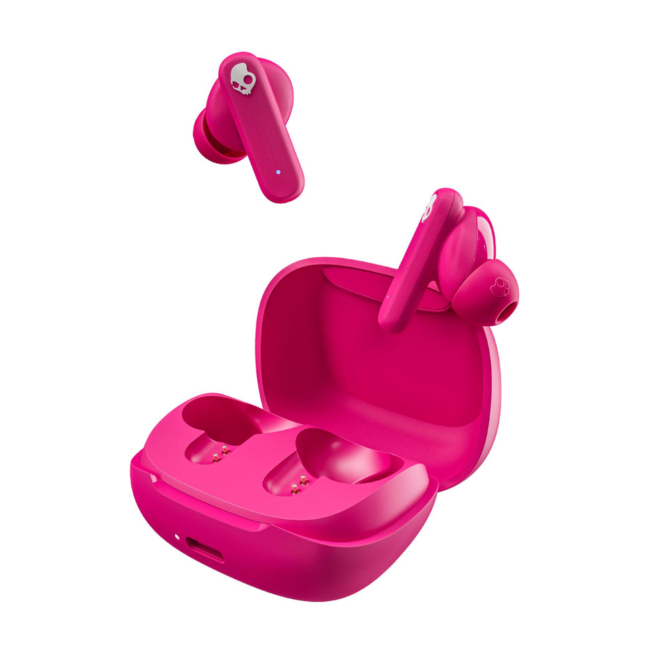 Skullcandy Smokin’ Buds pink front packaging showing product and benefits