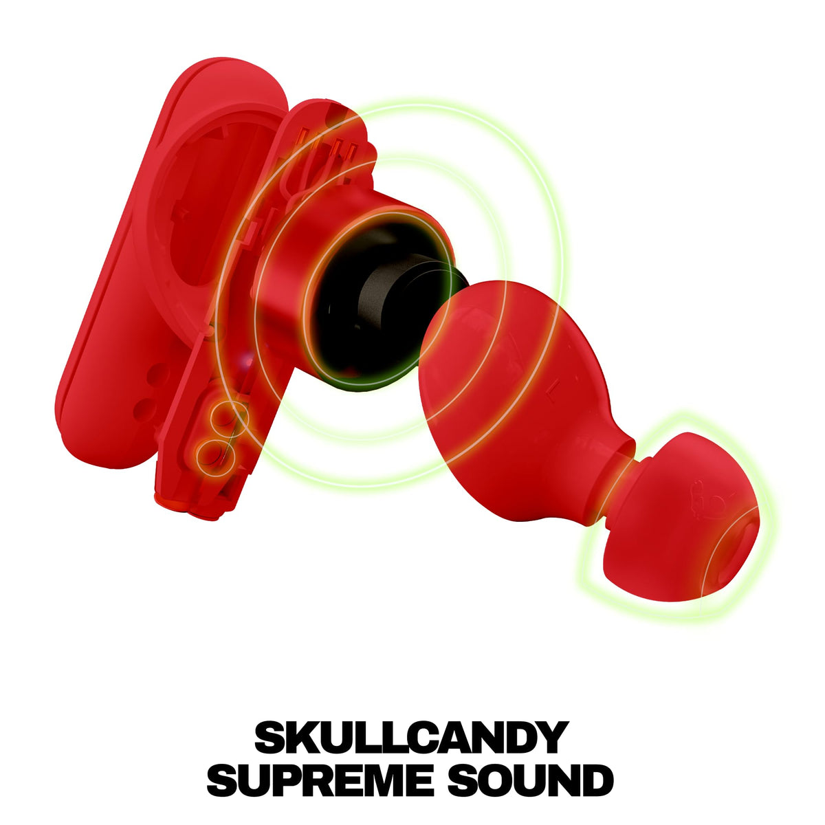Skullcandy Smokin’ Buds touch-controls for quick music, calls, and voice assistant access.