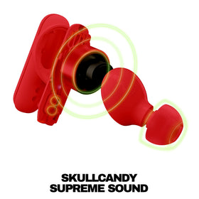 Skullcandy Smokin’ Buds touch-controls for quick music, calls, and voice assistant access.