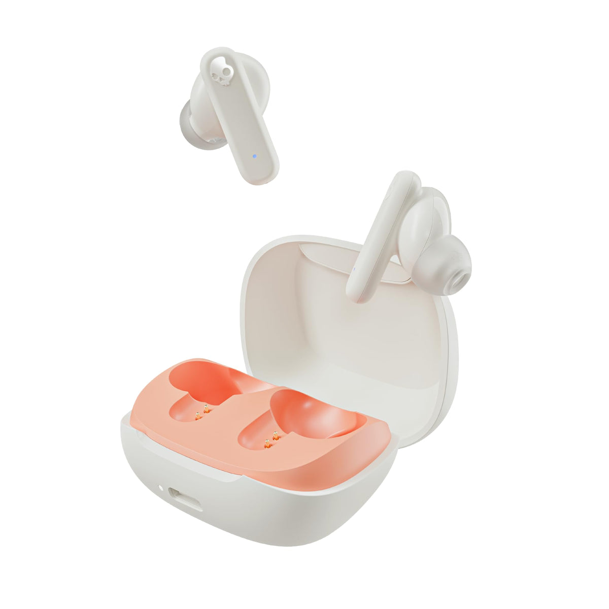 Skullcandy Smokin’ Buds in-ear fit delivering clear, immersive sound.