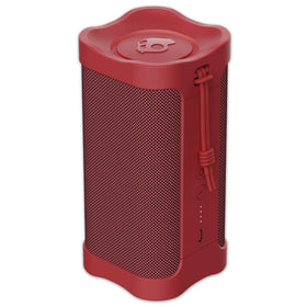 Skullcandy Terrain front view showing controls and bold red finish for easy visibility