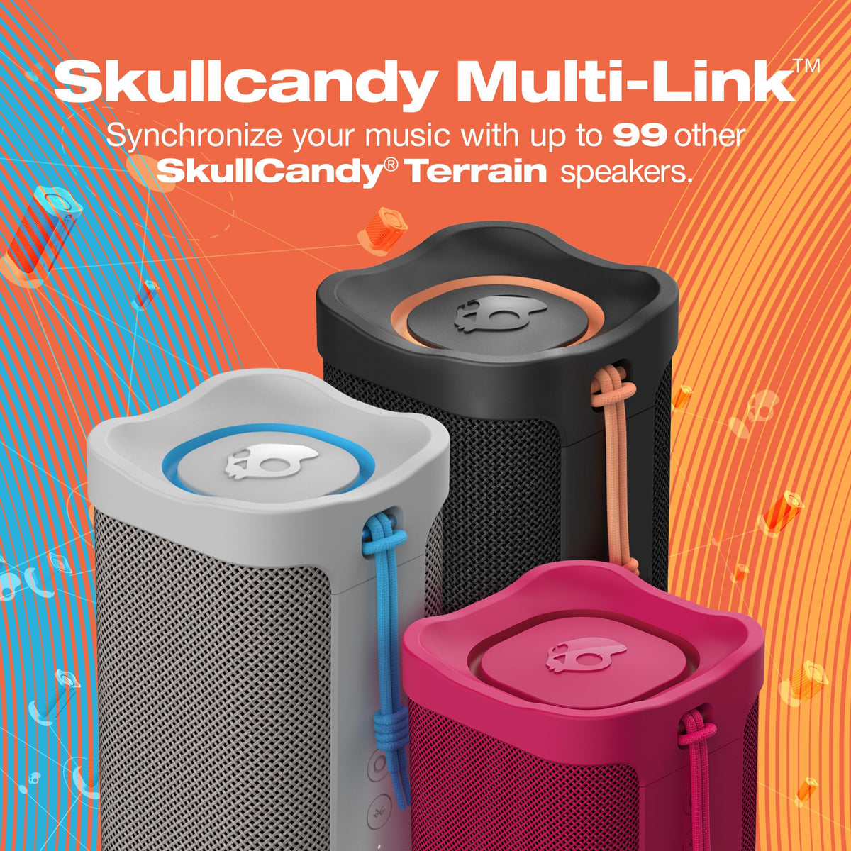 Lifeworks Skullcandy Terrain Mini held in hand to show compact size and portability