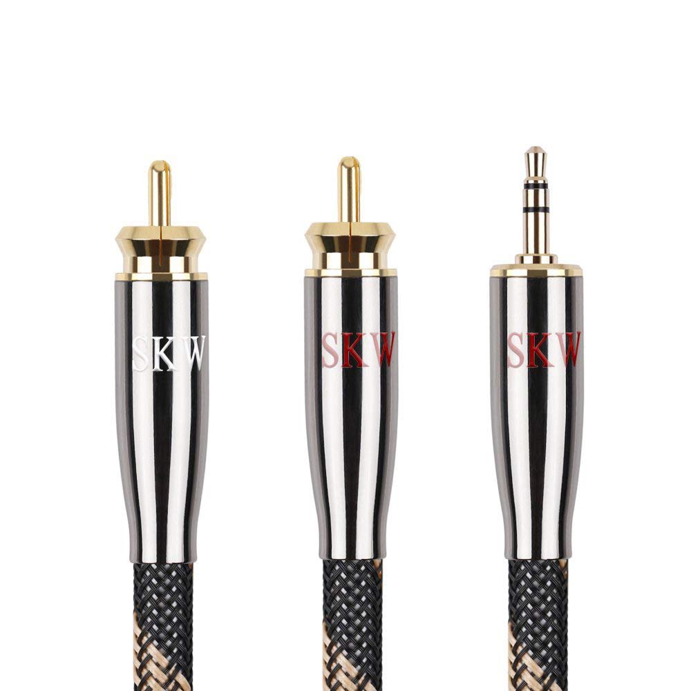 SKW front view of cable showing polished metal housings and connectors for reliable connections