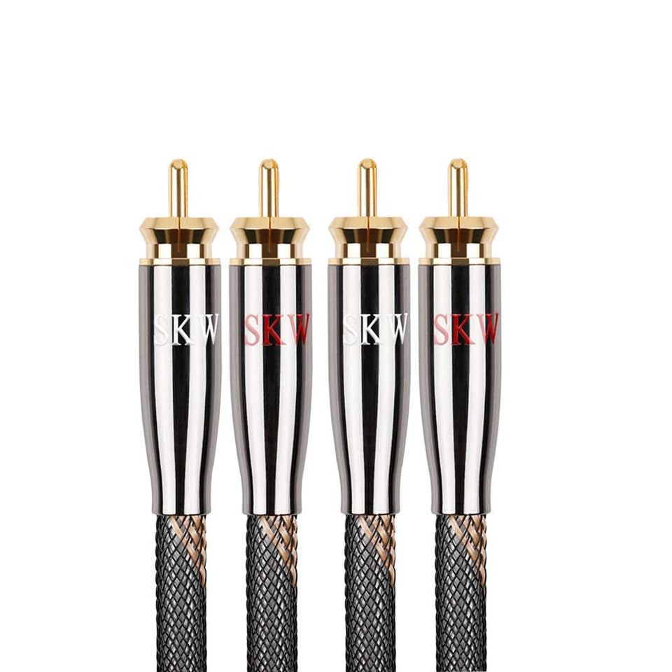 SKW Audiophile Series RCA cable with 2RCA connectors for crystal clear audio
