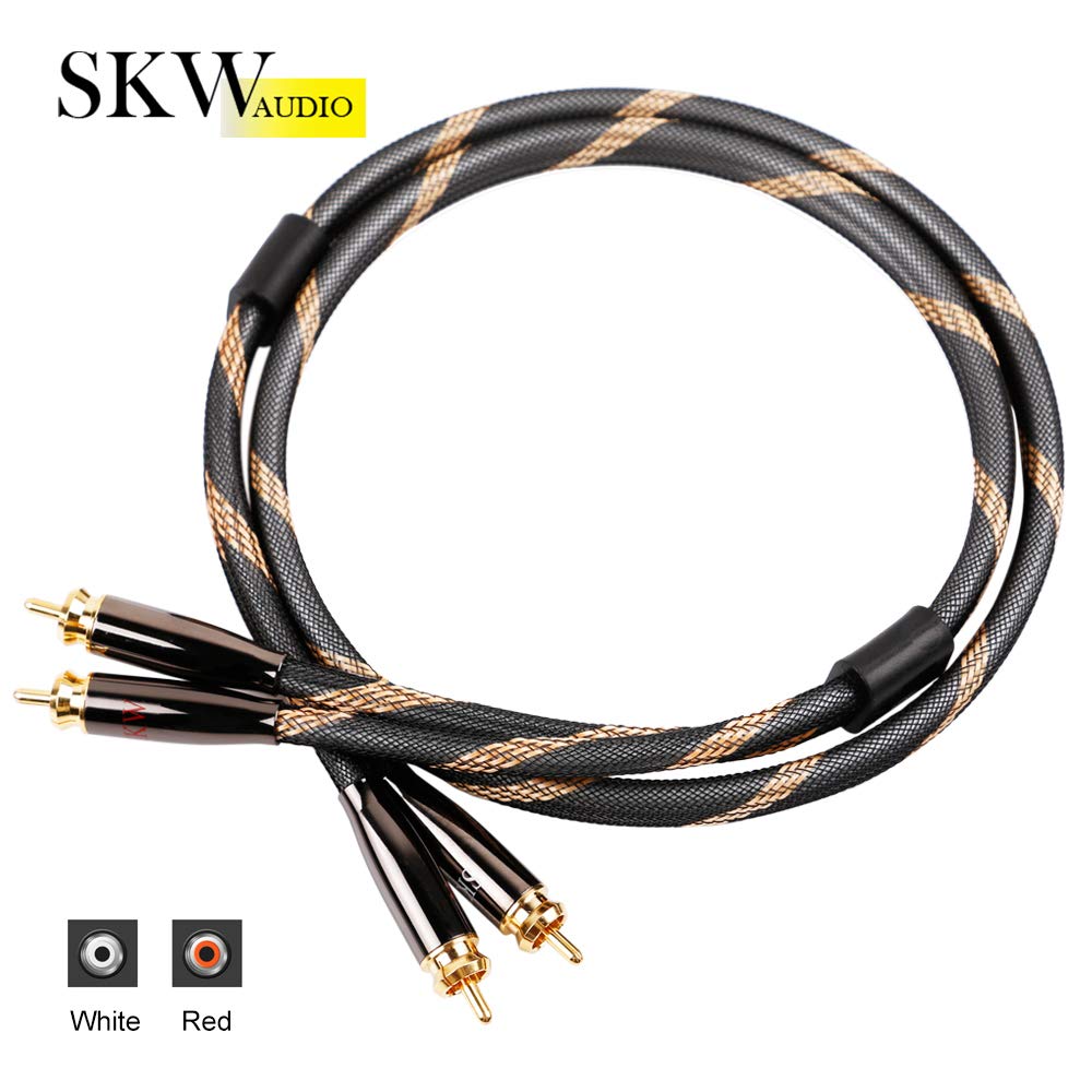 Side view of SKW cable showing durable nylon-braided jacket.