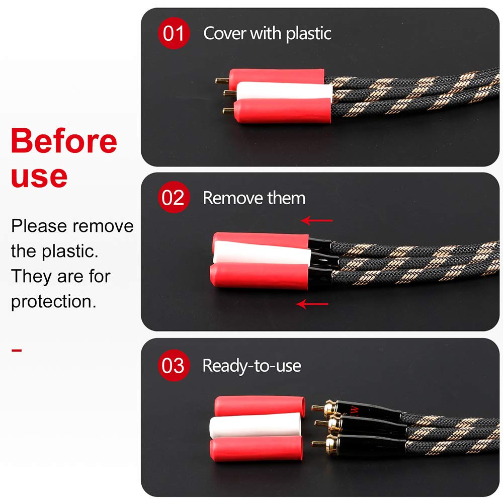 SKW BG03B RCA Y-splitter 4.9 ft cable supports versatile setups.