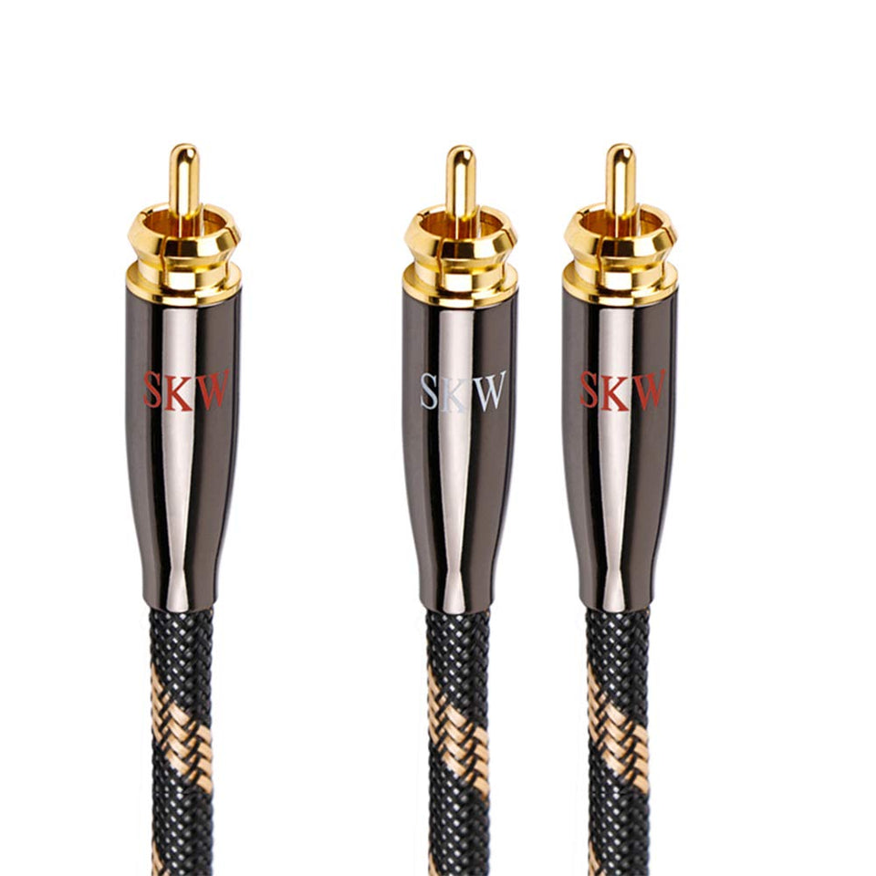 SKW BG03B RCA Y-splitter with gold-plated plugs delivering stable connections.