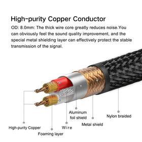 SKW cable connected to subwoofer in use showing clear bass signal delivery