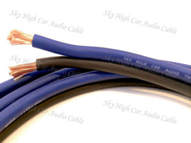 Sky High Car Audio 8-gauge CCA wire in red-black enables clean power runs for upgraded systems