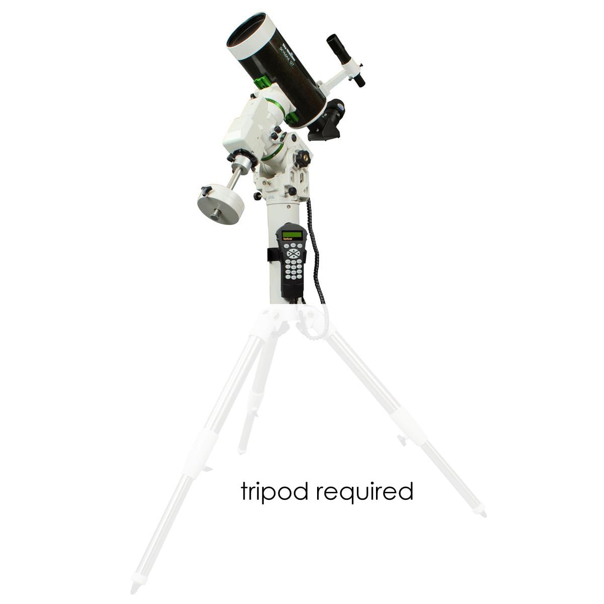 Sky-Watcher Skymax 127mm Maksutov-Cassegrain with 28mm eyepiece enables wide, detailed observations.
