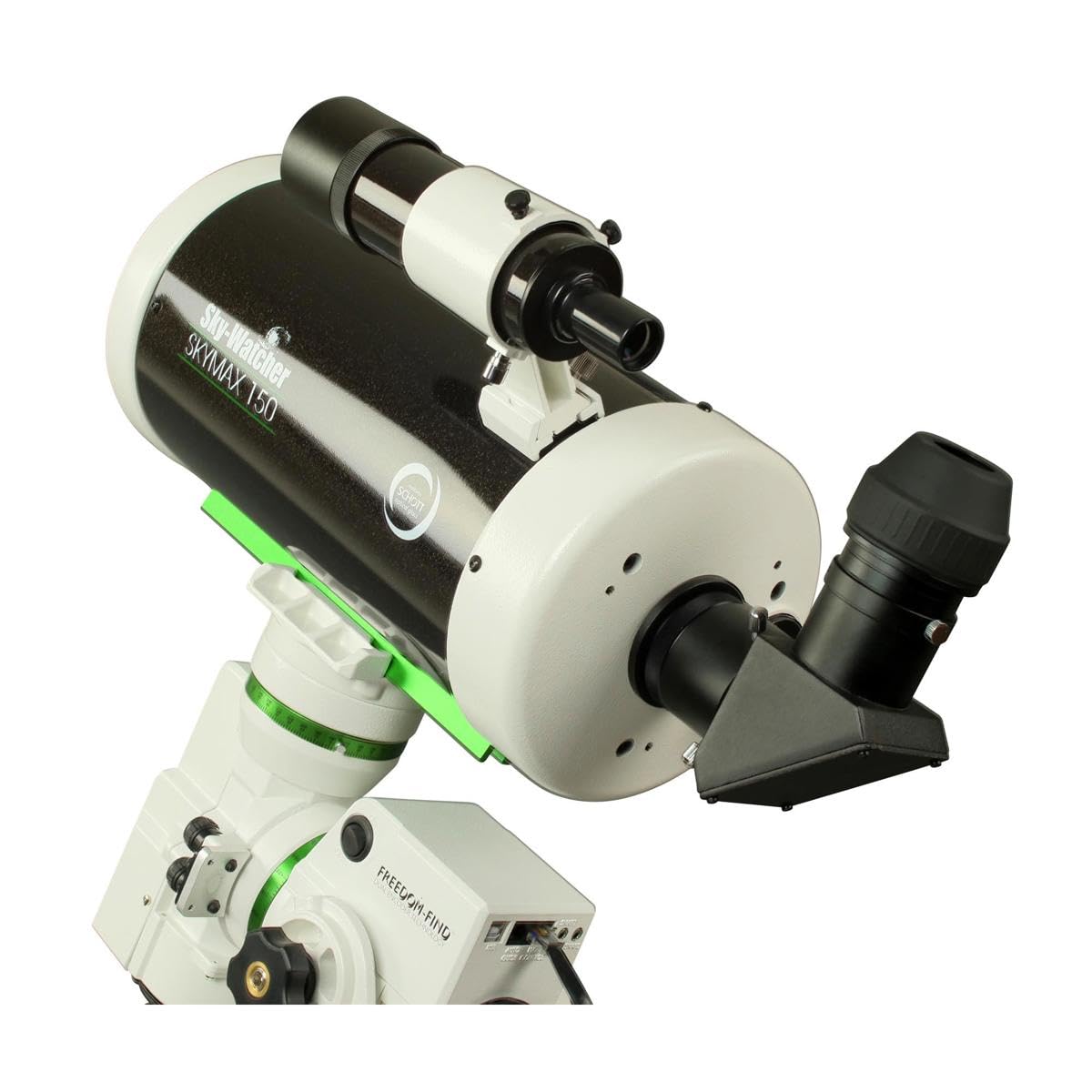 Sky-Watcher Skymax 150mm telescope with 28mm eyepiece ready for bright views.