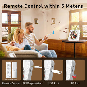 SKYANS CD Player compact design suited for bedroom, kitchen, or office