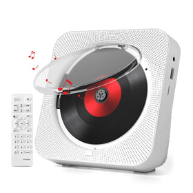 SKYANS CD Player with dual 5W hi-fi speakers for rich room-filling sound