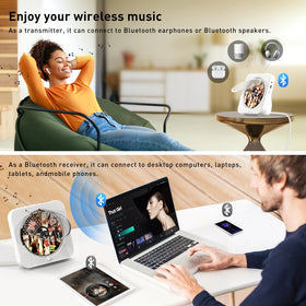 SKYANS CD Player USB, TF, FM radio, and AUX ports for versatile playback