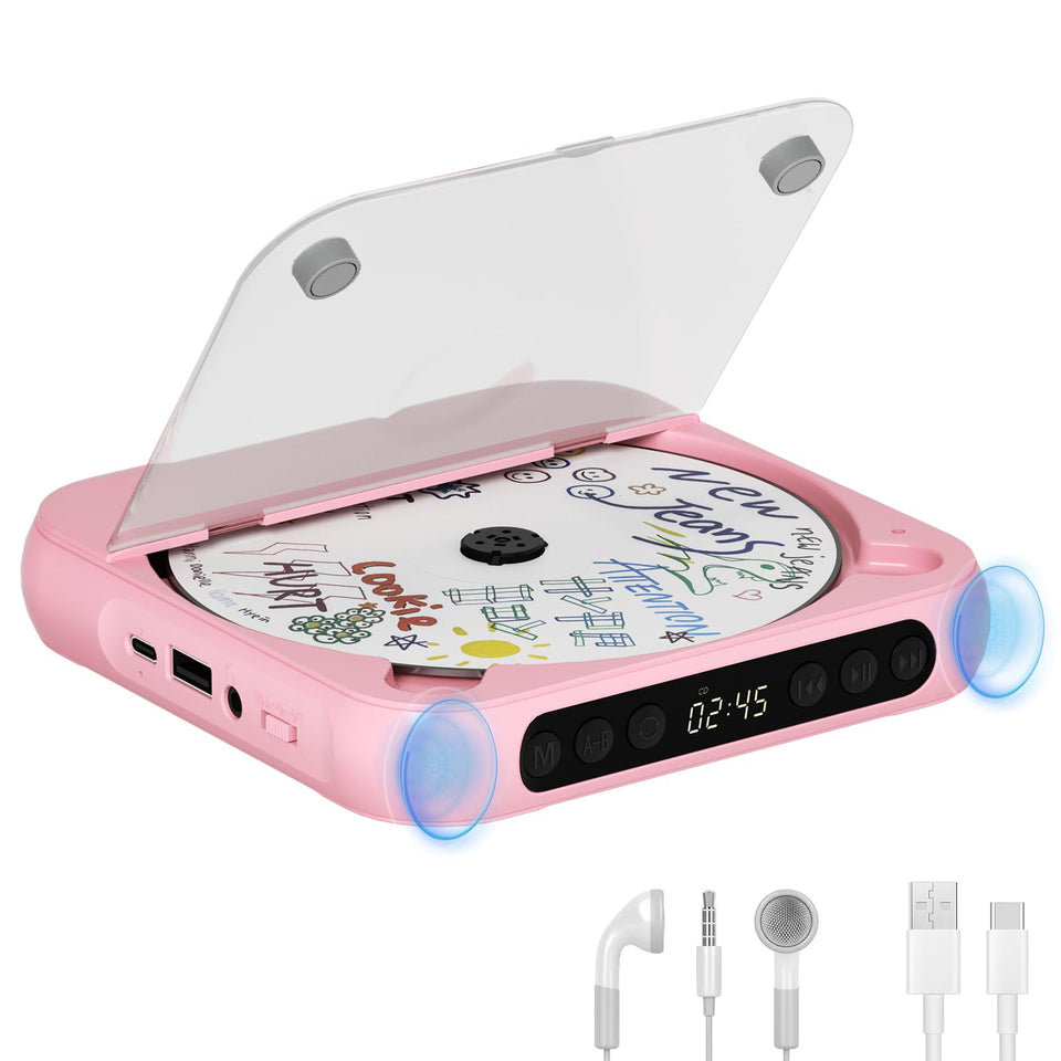 SKYANS front view pink showing lid and buttons for quick setup