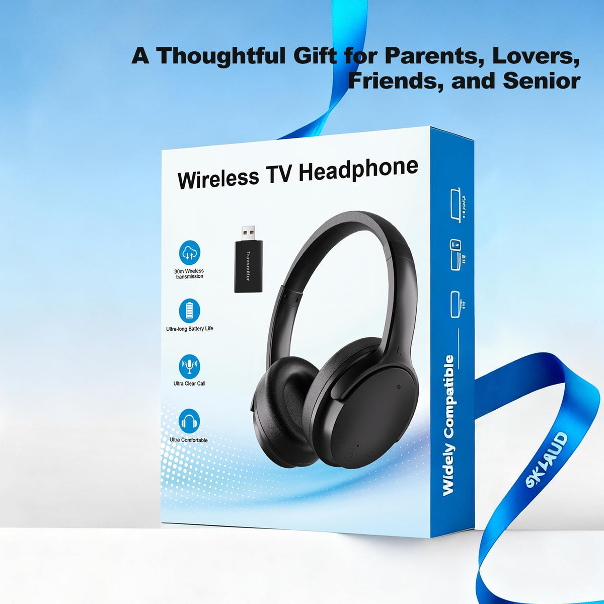 Skyaudio headphones dual-volume-controls explain independent TV and headphone sound tuning