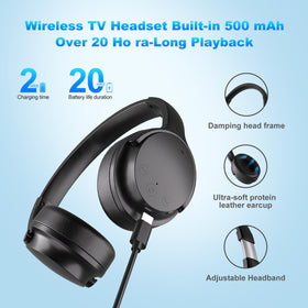 Skyaudio over-ear headphones close-up highlights comfortable design and clear sound