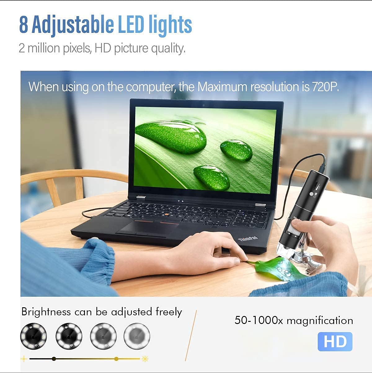 SKYBASIC connected to iPhone displaying 1080p live view benefit