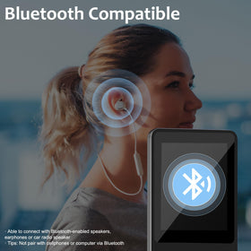 Skybess 64GB MP3 player side view highlighting pocket portability