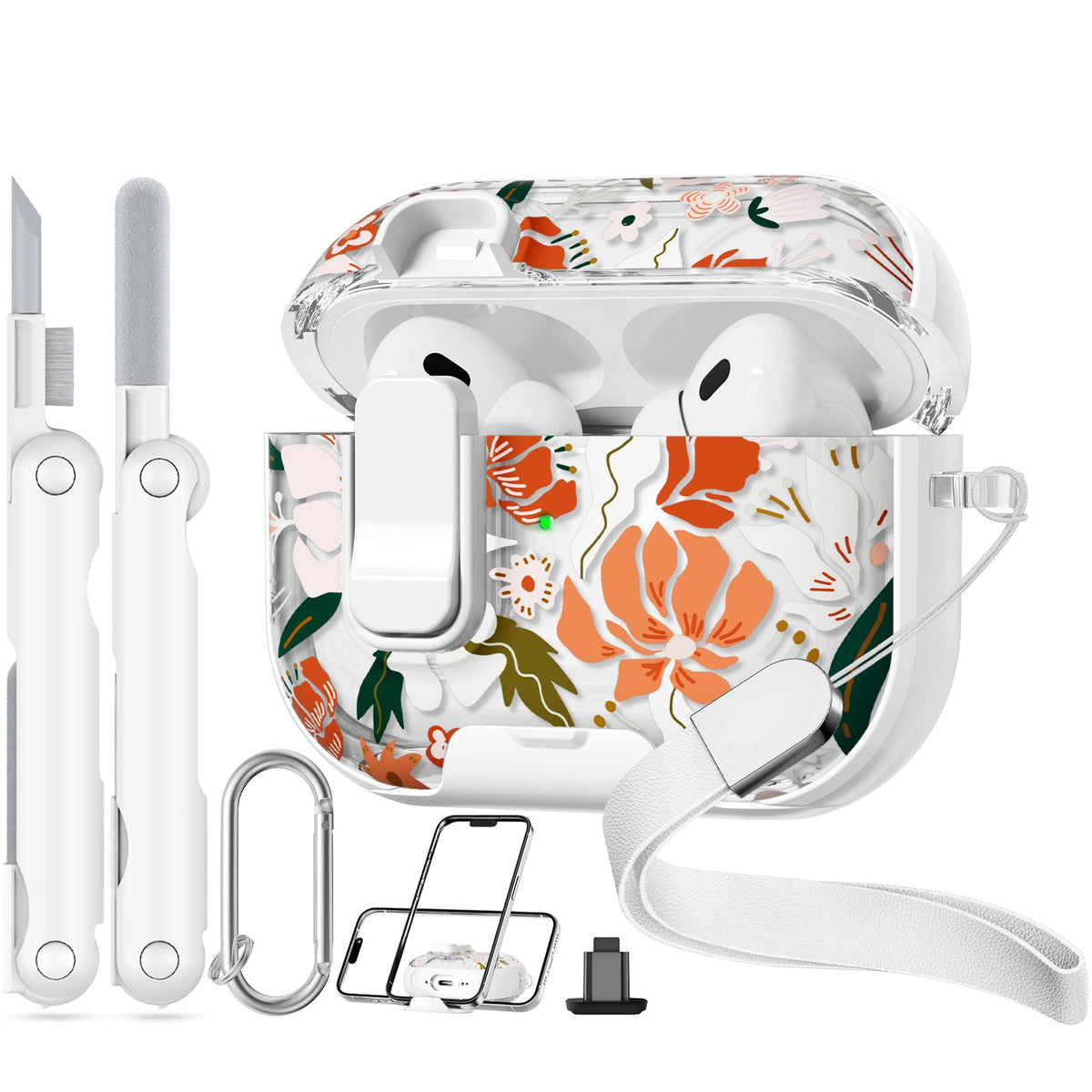 Skyconser flower-case for AirPods Pro 2 offers vibrant protection and style