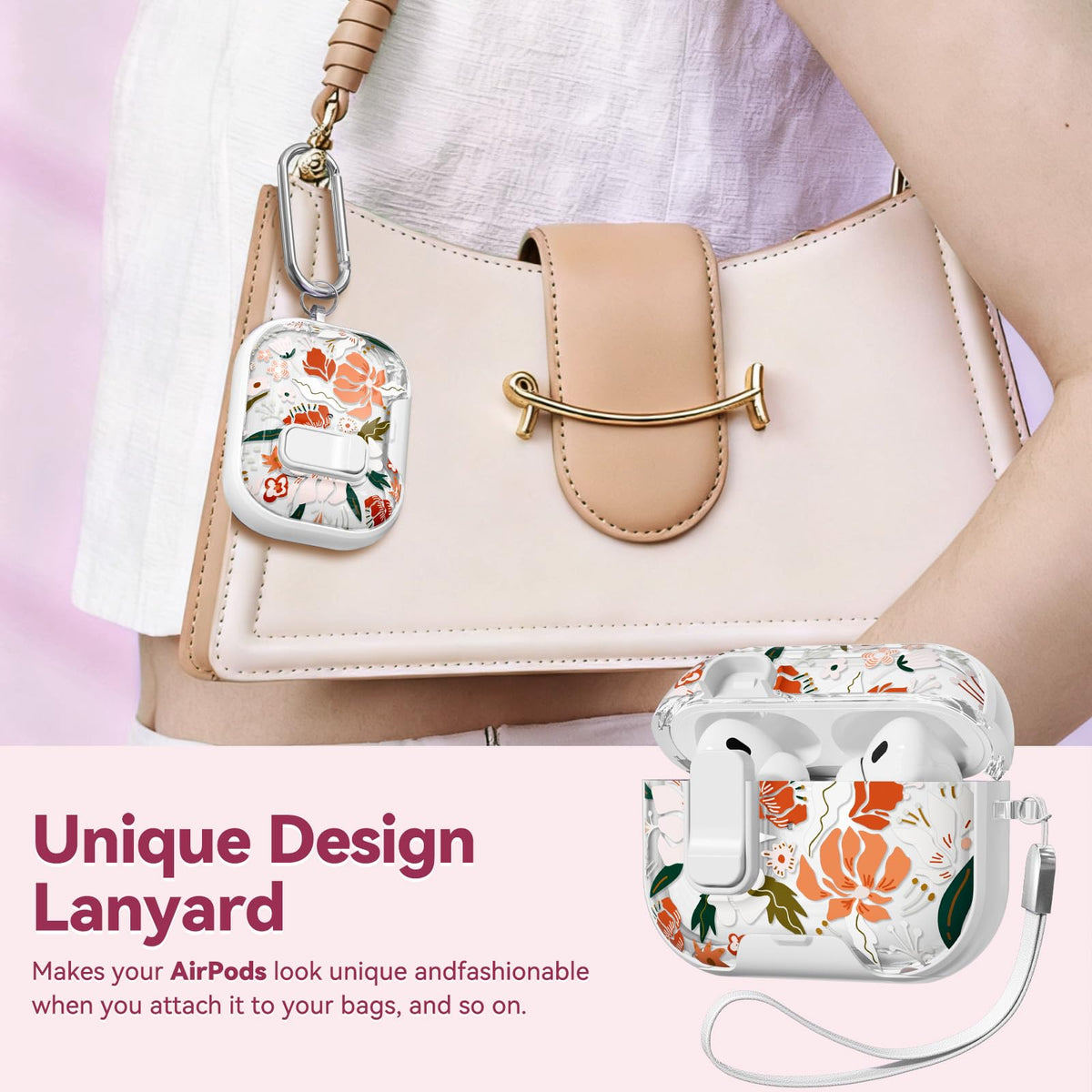 Skyconser AirPods Pro 2 case with precise cutouts for easy charging access