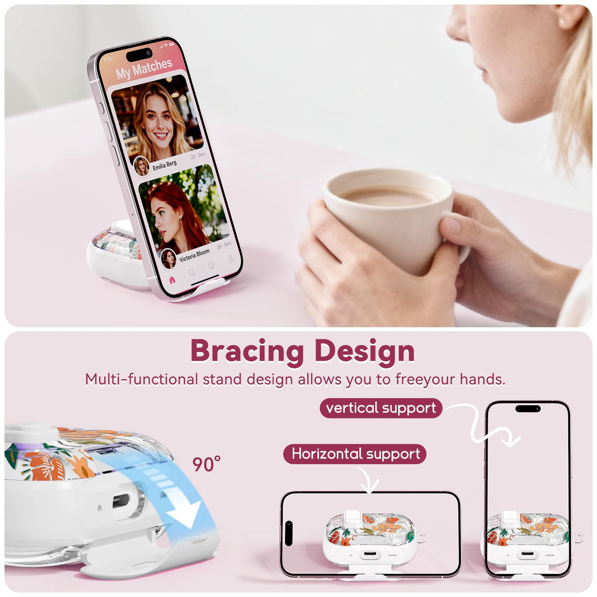 Skyconser AirPods Pro 2 case with security lock keeps it securely closed