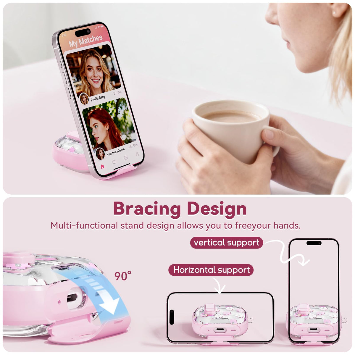 Durable PC and TPU shell resist drops and scratches.